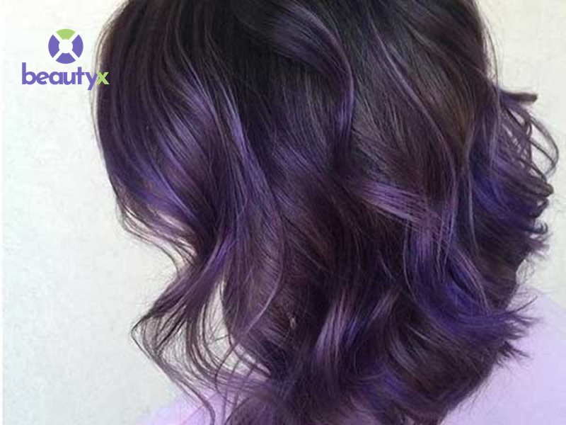 Balayage màu thạch anh tím