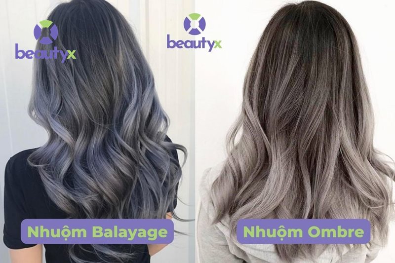 Sự khác biệt giữa kiểu nhuộm ombre và balayage