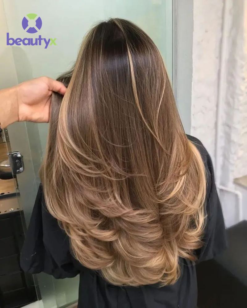 Nhuộm highlight kiểu balayage