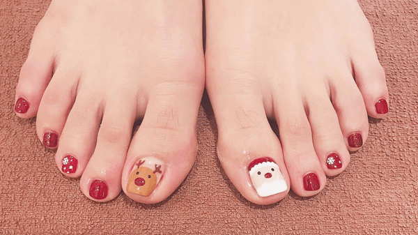 Mẫu nail chân noel