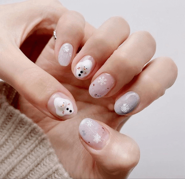 Nail noel họa tiết dễ thương