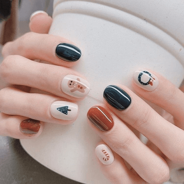 Nail noel đơn giản