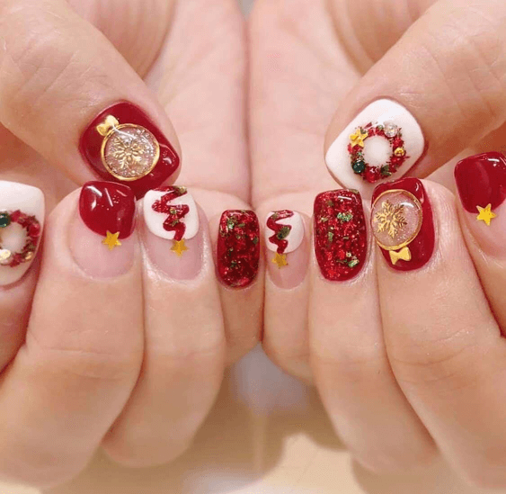 Mẫu nail noel sang chảnh