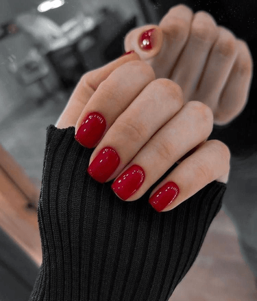 Mẫu nail noel sơn trơn