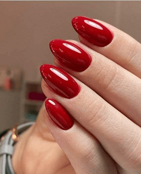 Mẫu nail noel sơn trơn