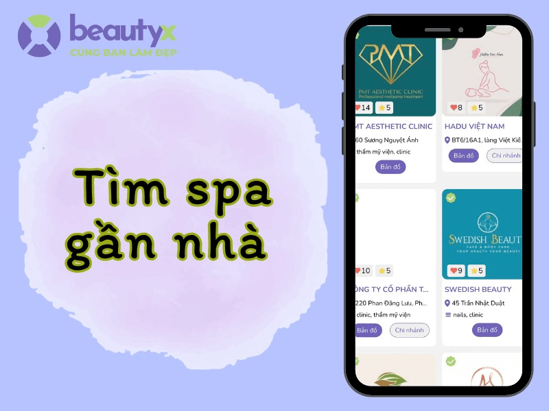 Hỗ trợ tìm spa gần bạn