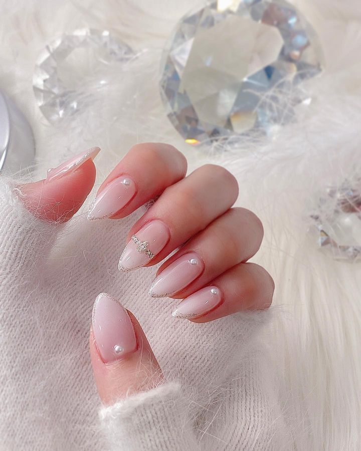 Mẫu nail tết hoa đào