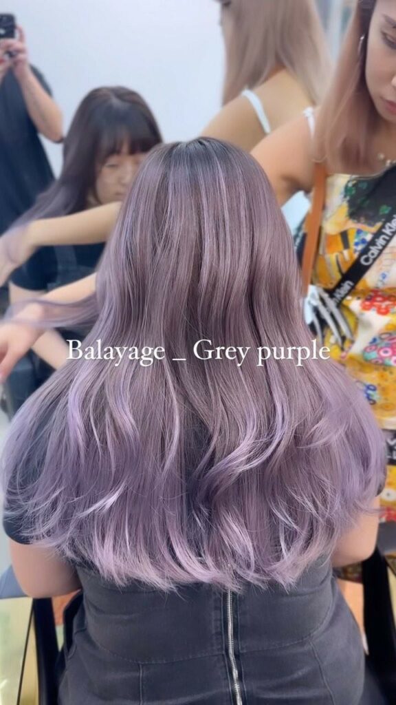 Nhuộm Balayage màu tím