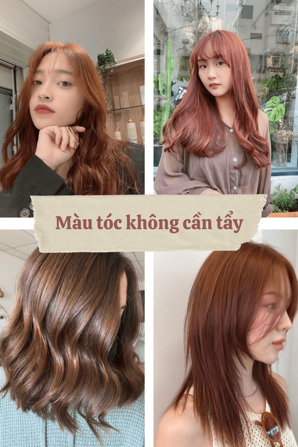 Màu tóc không cần tẩy nâu cam