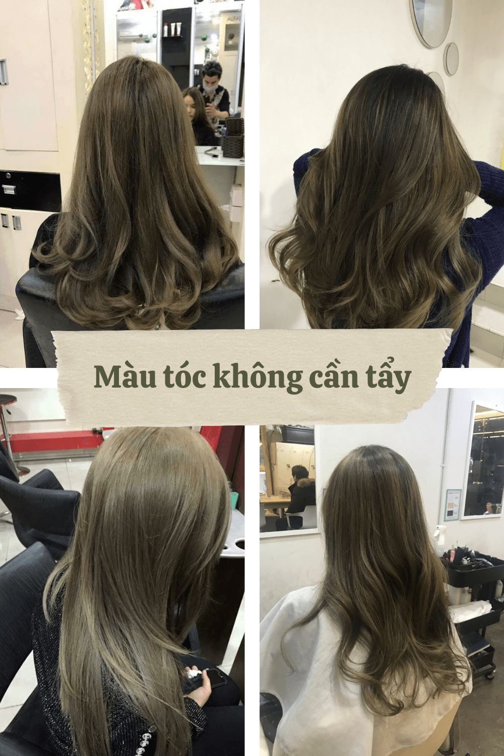 Màu tóc không cần tẩy nâu rêu