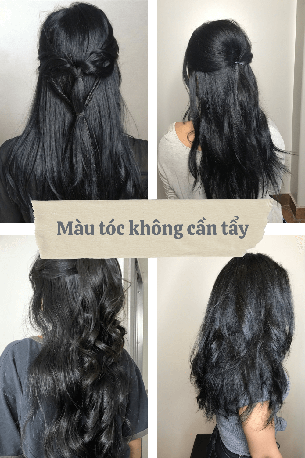 Màu tóc không cần tẩy than chì