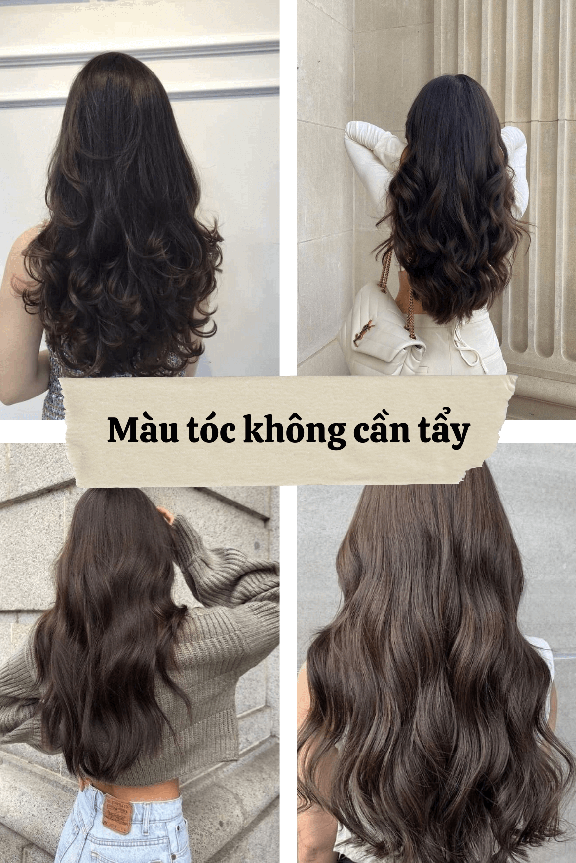 Màu tóc không cần tẩy nâu đen