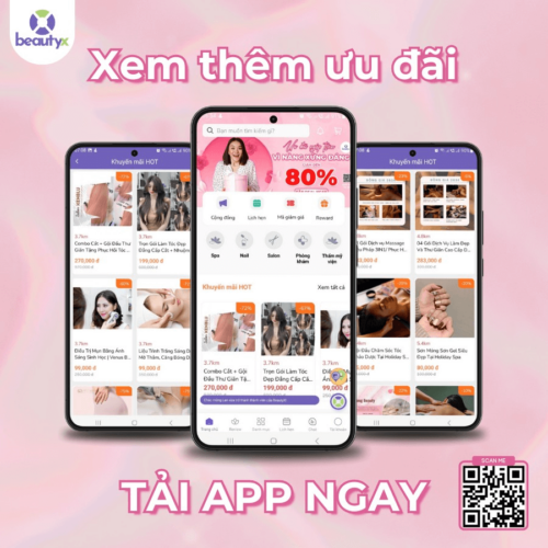 Voucher làm đẹp lên đến 80% trên app BeautyX