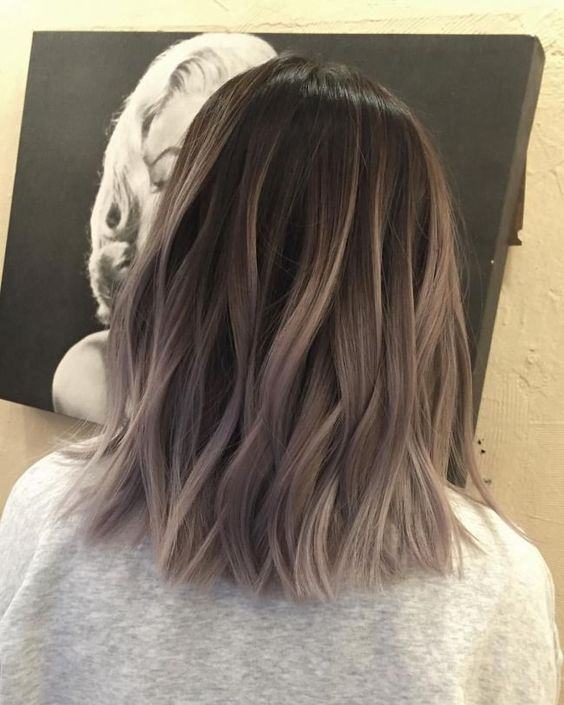 Tóc nhuộm nâu khói balayage