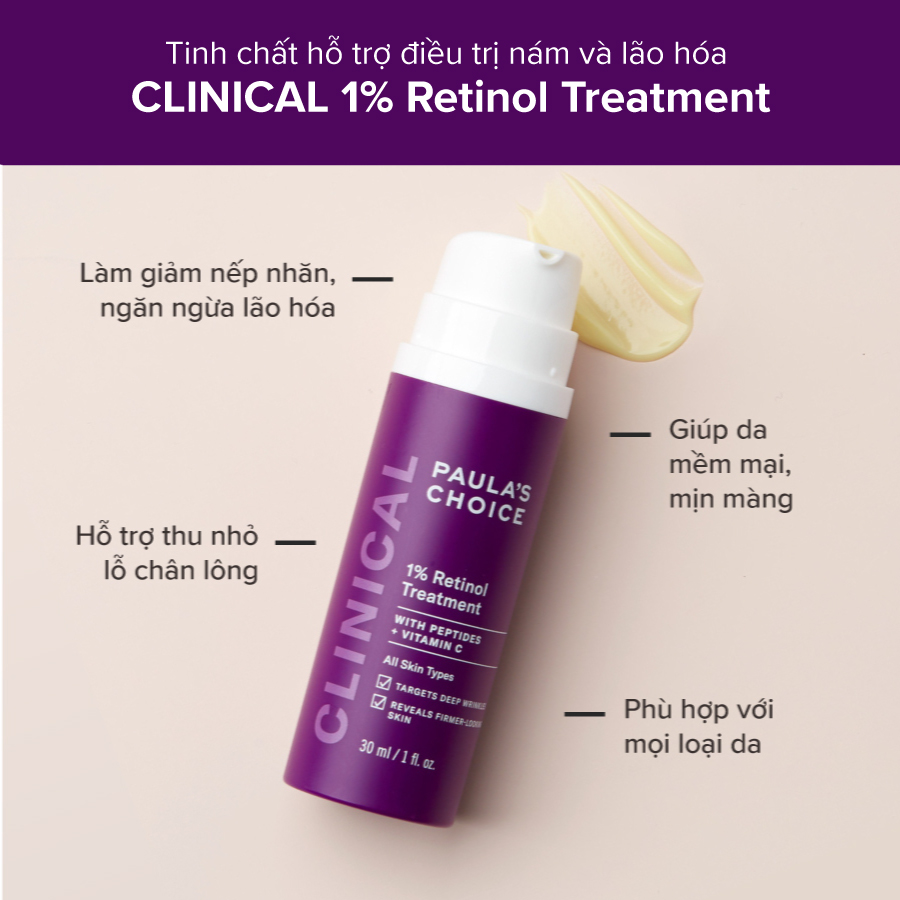 Serum trị nám Paula's Choice Clinical 1% Retinol Treatment