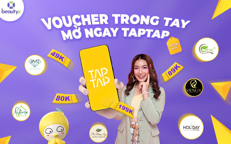 Nhận voucher làm đẹp BeautyX ngay trên app TAPTAP