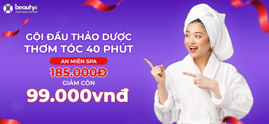 Gội đầu thảo dược thơm tóc tại An Miên Spa