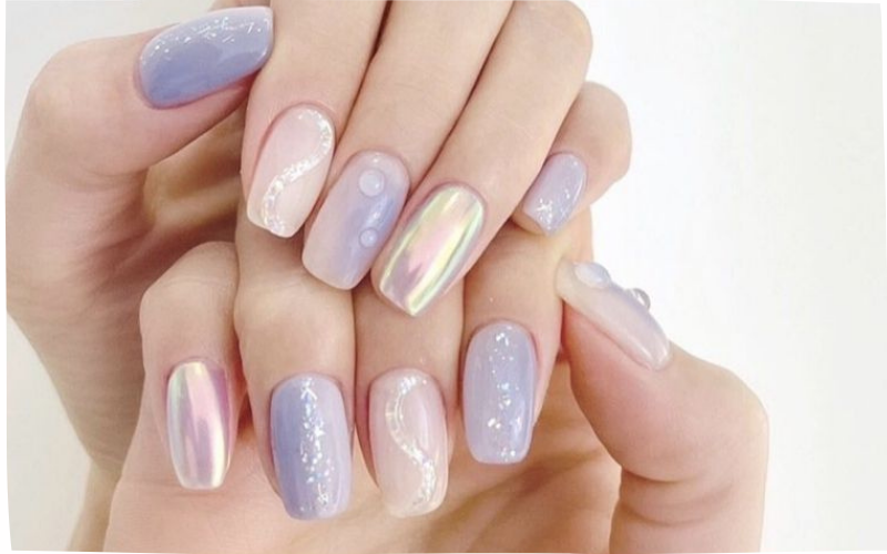 Mẫu nail tráng gương