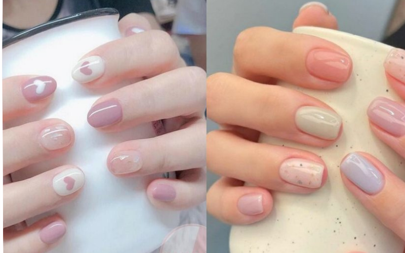 Mẫu nail màu pastel