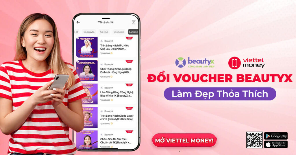 Rộn ràng Voucher BeautyX trên app Viettel Money